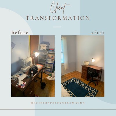 Bedroom Organizing - I helped my client get her guest bedroom and sewing room decluttered and organized. Bedroom Organizing - I helped my client get her guest bedroom and sewing room decluttered and organized.
