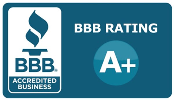 BBB A+ Rating - We have a perfect A+ rating with the Better Business Bureau.