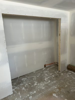 NW Calgary basement project - We built all bulkheads on this job using metal stud. Drywalled and taped it and got it ready for paint to be applied NW Calgary basement project - We built all bulkheads on this job using metal stud. Drywalled and taped it and got it ready for paint to be applied