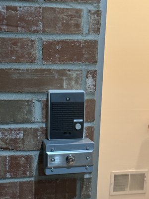 Intercom Upgrade - Upgraded to a new system. One to one Audio Intercom. Request to exit button. 1200 # Magnetic lock. Full 4K Camera system. Intercom Upgrade - Upgraded to a new system. One to one Audio Intercom. Request to exit button. 1200 # Magnetic lock. Full 4K Camera system.