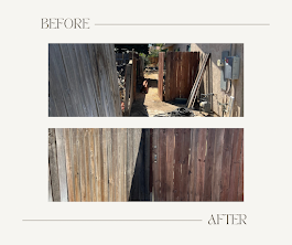 Fence post repair - This fence was in need of some minor repairs, we replaced a few fence posts as the panels were in a reusable condition.