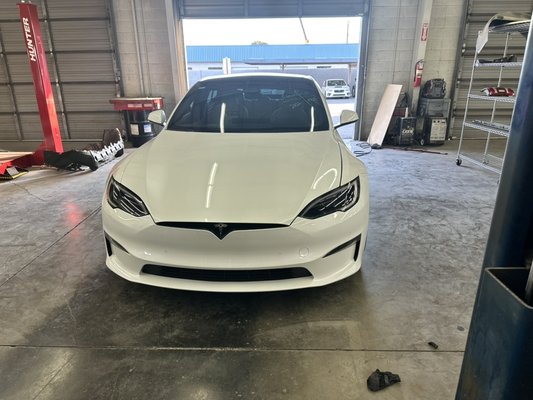 Tesla Model S - This Tesla owner was going to have to wait 3 months just to get the vehicle into a shop! We took it same day, finished in less than a month! We work with all insurance and we are ready to fix your Teslas too! Tesla Model S - This Tesla owner was going to have to wait 3 months just to get the vehicle into a shop! We took it same day, finished in less than a month! We work with all insurance and we are ready to fix your Teslas too!
