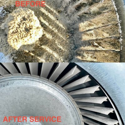 Full Furnace Cleaning & Performance Restoration – 2026 - This project involved a full cleaning and service of a residential furnace that had heavy dust buildup inside the blower wheel, heat exchanger surfaces, and internal components. The system was struggling with poor airflow, higher energy usage, and excessive noise due to years of accumulated debris.
Our team performed a complete professional cleaning, including blower wheel restoration, coil surface cleaning, cabinet vacuuming, and safety inspection. The before‑and‑after photos show the dramatic difference — from thick dust buildup to a fully restored, clean, and efficient system.
After service, the furnace delivered stronger airflow, quieter operation, improved heating performance, and safer overall operation. Regular maintenance like this helps extend equipment life, reduce breakdowns, and improve indoor air quality. Full Furnace Cleaning & Performance Restoration – 2026 - This project involved a full cleaning and service of a residential furnace that had heavy dust buildup inside the blower wheel, heat exchanger surfaces, and internal components. The system was struggling with poor airflow, higher energy usage, and excessive noise due to years of accumulated debris.
Our team performed a complete professional cleaning, including blower wheel restoration, coil surface cleaning, cabinet vacuuming, and safety inspection. The before‑and‑after photos show the dramatic difference — from thick dust buildup to a fully restored, clean, and efficient system.
After service, the furnace delivered stronger airflow, quieter operation, improved heating performance, and safer overall operation. Regular maintenance like this helps extend equipment life, reduce breakdowns, and improve indoor air quality.