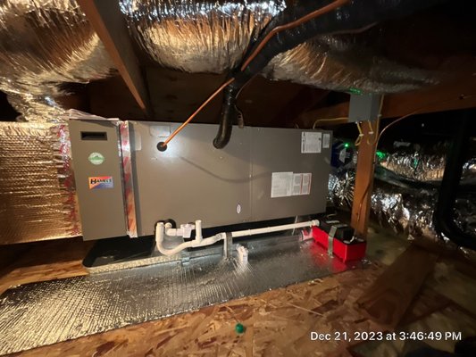 Custom home heat pump system - A custom-designed heat pump system with new ductwork. We changed the location of the air handler to simplify the design and deliver better airflow to the home. We sized the system according to the manufacturer's best practices and balanced airflow throughout the home. This home is located in the Mt. Helix area in La Mesa Ca. Custom home heat pump system - A custom-designed heat pump system with new ductwork. We changed the location of the air handler to simplify the design and deliver better airflow to the home. We sized the system according to the manufacturer's best practices and balanced airflow throughout the home. This home is located in the Mt. Helix area in La Mesa Ca.