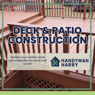 Deck & Patio Construction - Outdoor Living, Indoors Quality
A deck or patio isn’t just an add-on—it’s the stage for backyard barbecues, family gatherings, and quiet sunset moments. At Handyman Harry, we approach every deck build and repair as a permanent improvement to your home, constructed for beauty, safety, and decades of enjoyment.
Deck and Patio Expertise
Custom Deck Design & Builds:
From entertainment-sized platforms to intimate porches, we design and construct decks that suit your space and style. We use pressure-treated wood, composite, and high-grade fasteners to ensure lasting durability and a flawless finish.
Repair & Rejuvenation:
Safety and aesthetics go hand-in-hand. We revitalize weathered, sagging, or unsafe decks—replacing rotted boards, reinforcing frames, and applying stains or sealants that protect for years to come.
Integrated Patio Spaces:
Expand your outdoor living with beautifully built patios, fencing, or connected outdoor kitchens. We seamlessly blend new decks with your home’s architecture and landscaping.
Examples from Our Portfolio:
New Deck for Tanner – Waldo Area: Beautifully crafted outdoor living space, showing our ability to build from scratch and create spots our clients look forward to using every day.
Covered Deck Upgrades: From repairing decks to adding roofs for all-weather use—one project left clients “so happy with our new covered deck… can’t wait to sit outside and watch the rain.”
Why Choose Handyman Harry?
20 years’ experience building and perfecting Kansas City-area decks
Special expertise in wood rot repair before new deck or railing installations
“No surprises” transparent pricing and communication
Projects finished on schedule, with daily cleanup and safety checks
Customer Reviews Highlight
“Harry and his crew did a great job repairing our deck and adding a roof over it. We are so happy with our new covered deck around, we can’t wait to be able to sit outside and watch the rain come down all around us. Harry’s prices were reasonable and we feel that we definitely got value for the price we paid for the amount of work Harry did for us.” – Michael K., Yelp
“After referencing 'Yelp' for wood rot repair, contacted Harry…Harry returned my call within hours…His work defines his skills and passion to satisfy the customer. Highly recommend!” – Ricky S., Yelp
Full-Service Decks & Patios
Design, permitting, and builds
Repairs to existing decks & patios (including complicated wood rot areas)
Railing, stair, and fence integration
Staining, painting, and weatherproofing
Let’s Build Your Dream Backyard
Looking for a new deck, needing a patio rescue, or wanting repairs that last? Contact Handyman Harry for a free consultation and discover why so many in Overland Park trust us with their outdoor spaces. Deck & Patio Construction - Outdoor Living, Indoors Quality
A deck or patio isn’t just an add-on—it’s the stage for backyard barbecues, family gatherings, and quiet sunset moments. At Handyman Harry, we approach every deck build and repair as a permanent improvement to your home, constructed for beauty, safety, and decades of enjoyment.
Deck and Patio Expertise
Custom Deck Design & Builds:
From entertainment-sized platforms to intimate porches, we design and construct decks that suit your space and style. We use pressure-treated wood, composite, and high-grade fasteners to ensure lasting durability and a flawless finish.
Repair & Rejuvenation:
Safety and aesthetics go hand-in-hand. We revitalize weathered, sagging, or unsafe decks—replacing rotted boards, reinforcing frames, and applying stains or sealants that protect for years to come.
Integrated Patio Spaces:
Expand your outdoor living with beautifully built patios, fencing, or connected outdoor kitchens. We seamlessly blend new decks with your home’s architecture and landscaping.
Examples from Our Portfolio:
New Deck for Tanner – Waldo Area: Beautifully crafted outdoor living space, showing our ability to build from scratch and create spots our clients look forward to using every day.
Covered Deck Upgrades: From repairing decks to adding roofs for all-weather use—one project left clients “so happy with our new covered deck… can’t wait to sit outside and watch the rain.”
Why Choose Handyman Harry?
20 years’ experience building and perfecting Kansas City-area decks
Special expertise in wood rot repair before new deck or railing installations
“No surprises” transparent pricing and communication
Projects finished on schedule, with daily cleanup and safety checks
Customer Reviews Highlight
“Harry and his crew did a great job repairing our deck and adding a roof over it. We are so happy with our new covered deck around, we can’t wait to be able to sit outside and watch the rain come down all around us. Harry’s prices were reasonable and we feel that we definitely got value for the price we paid for the amount of work Harry did for us.” – Michael K., Yelp
“After referencing 'Yelp' for wood rot repair, contacted Harry…Harry returned my call within hours…His work defines his skills and passion to satisfy the customer. Highly recommend!” – Ricky S., Yelp
Full-Service Decks & Patios
Design, permitting, and builds
Repairs to existing decks & patios (including complicated wood rot areas)
Railing, stair, and fence integration
Staining, painting, and weatherproofing
Let’s Build Your Dream Backyard
Looking for a new deck, needing a patio rescue, or wanting repairs that last? Contact Handyman Harry for a free consultation and discover why so many in Overland Park trust us with their outdoor spaces.