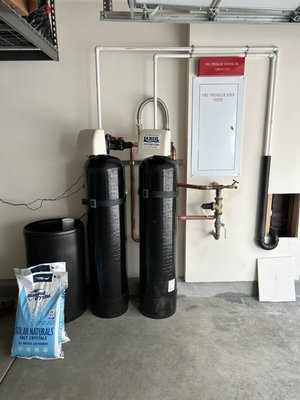 Whole house filter and softener - Here we addressed a client's concerns about hard water's impact on their fixtures and health. By installing a high-quality whole house filter and softener system, we effectively eliminated impurities and hardness, providing remarkable results. The filtration system removed contaminants, while the water softener tackled mineral buildup. Our client experienced improved water quality, enhanced fixture efficiency, and relief from health issues. Their satisfaction with the new system exemplifies our commitment to resolving plumbing challenges and optimizing water quality. Contact us today for comprehensive solutions tailored to your needs.