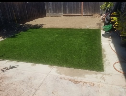 Residential Turf Install And Dirt Excavation - This job was a great start to a backyard remodel and we were glad we could help. It took us 2 days and went very well. Residential Turf Install And Dirt Excavation - This job was a great start to a backyard remodel and we were glad we could help. It took us 2 days and went very well.