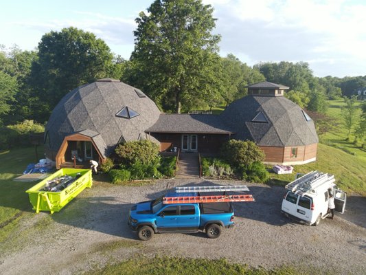 The DOME - This home was one of the kind that got Owens Corning Dura Ridge with a lifetime and new gutters.