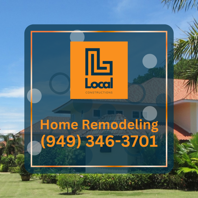 Full Home Remodeling - Call (949) 346-3701 to Transform Your Home with Confidence
Local Constructions offers expert home remodeling services that blend style, functionality, and long term value. From kitchens and bathrooms to full home upgrades, we handle everything from planning and permits to final finishes. Our experienced team works closely with you to reimagine your space with precision and care. We proudly serve homeowners across Orange County, delivering results that exceed expectations with every project. Full Home Remodeling - Call (949) 346-3701 to Transform Your Home with Confidence
Local Constructions offers expert home remodeling services that blend style, functionality, and long term value. From kitchens and bathrooms to full home upgrades, we handle everything from planning and permits to final finishes. Our experienced team works closely with you to reimagine your space with precision and care. We proudly serve homeowners across Orange County, delivering results that exceed expectations with every project.