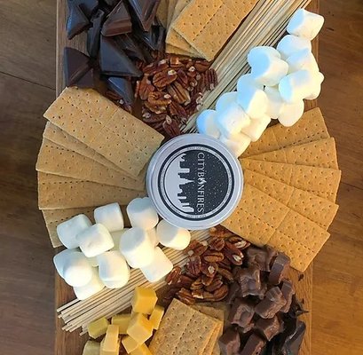Start a Holiday Tradition with Smores Grazing - THE "S'MORES" BOARD
All your s'mores necessities including a tea light flame to toast your marshmallows. Enjoy a sweet or savory s'more. We include chocolate, graham crackers, and fruit as well as soft cheeses, meats, and crackers. Based on size ordered and may differ from picture. Start a Holiday Tradition with Smores Grazing - THE "S'MORES" BOARD
All your s'mores necessities including a tea light flame to toast your marshmallows. Enjoy a sweet or savory s'more. We include chocolate, graham crackers, and fruit as well as soft cheeses, meats, and crackers. Based on size ordered and may differ from picture.