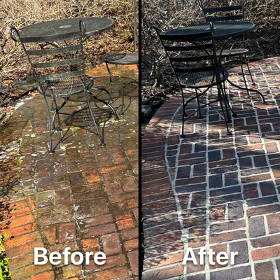 Brick Porch Wash - Very Dirty Brick Patio Wash Brick Porch Wash - Very Dirty Brick Patio Wash