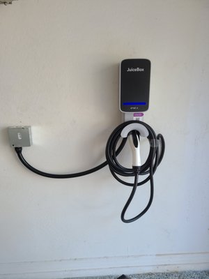 110' car charger circuit. - This project was for a stage 2 car charger. The electrical panel was located on the opposite side of the house. We piped up the house to reach the attic, ran through the attic (while it was 115°outside 🫠), piped down the other side of the house, and finally into the garage. There were NO drywall or stucco repairs needed!!