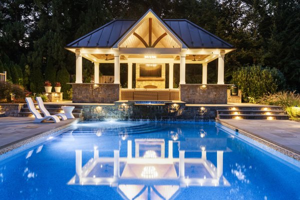 McLean retreat - Awesome project including a beautiful pavilion, 20x44 autocover pool, full landscape and hardscape install. McLean retreat - Awesome project including a beautiful pavilion, 20x44 autocover pool, full landscape and hardscape install.