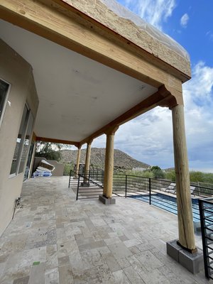 New ceiling patio. - This ceiling patio was done in time and budget. We did more drywall repairs in the interior of the house.