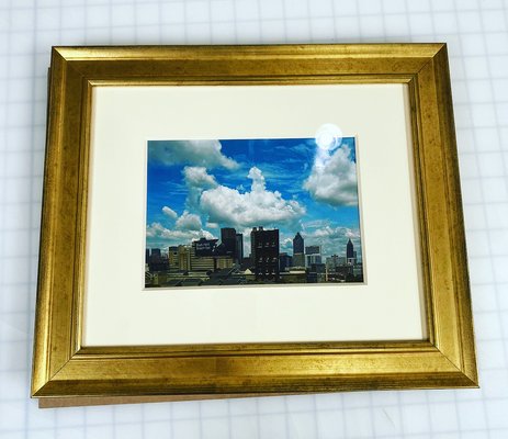 Golden Hour - This was a gift to my friend Paul. When we were both studying we would finish the day in the "golden hour" on his rooftop to discuss what we learned that day over a beer with a beautiful view of Atlanta before heading back to the studio to do more work. This was the highlight of my day and I was excited to frame this moment for him. Although we live on different coasts now, he is able to look on his wall and remember the times we spent together.