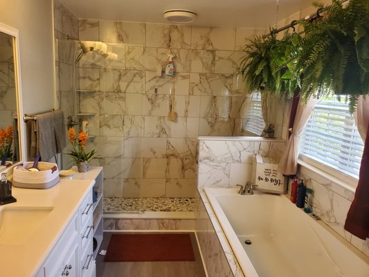 Bathroom Remodeling - 🚽✨ Superb Home Remodeling Presents: A Stunning Bathroom Transformation! ✨🚿
We are thrilled to share with you the spectacular bathroom renovation completed by Superb Home Remodeling! Our expert team has worked tirelessly to bring this space to life, turning it into a luxurious oasis that is both functional and aesthetically pleasing.
Before our skilled craftsmen began their magic, this bathroom was a dull and outdated space, lacking the charm and style it deserved. But now, prepare to be amazed as we unveil the remarkable transformation that has taken place!
💎 Step into Luxury:
From the moment you set foot into this renovated bathroom, you will be greeted by a sense of opulence and sophistication. The carefully selected color scheme, featuring soothing neutral tones and accents of gleaming chrome, creates an ambiance of tranquility and elegance.
🛁 A Serene Escape:
The centerpiece of this bathroom is undoubtedly the stunning bathtub, which has been meticulously positioned to maximize relaxation. With its sleek, freestanding design and indulgent depth, it invites you to unwind and soak away the stresses of the day. Trust us, you won't be able to resist its allure!
🚿 Spa-Like Shower Delight:
Adjacent to the bathtub, we have created a spa-like shower experience that is truly heavenly. Step inside and feel the cascading water from the rainfall shower head gently enveloping you. The exquisite tile work, expertly installed by our team, adds a touch of sophistication to the shower, turning it into a work of art.
💡 Illuminating Brilliance:
To enhance the overall ambiance, our team has installed state-of-the-art lighting fixtures throughout the bathroom. From modern vanity lights to strategically placed recessed lighting, every corner is thoughtfully illuminated, creating a warm and welcoming atmosphere.
🌿 Bringing Nature Indoors:
At Superb Home Remodeling, we believe in connecting with nature even in the most intimate spaces. To achieve this, we have incorporated elements of nature, such as potted plants and a tastefully designed accent wall featuring a botanical mural. These touches add a breath of fresh air to the bathroom, making it a revitalizing retreat.
🧴 Ample Storage and Functionality:
We understand the importance of practicality in a bathroom, and that's why we have paid special attention to storage solutions. Custom-built cabinets and drawers provide ample space to neatly organize toiletries and towels, ensuring a clutter-free environment. The carefully chosen fixtures and fittings not only enhance the overall aesthetic but also add functionality to the space.
At Superb Home Remodeling, we take pride in our ability to transform outdated spaces into stunning havens of relaxation and beauty. This bathroom renovation is just one example of our commitment to excellence and attention to detail.
If you are looking to breathe new life into your home and create a bathroom that is a true reflection of your personal style, then contact Superb Home Remodeling today. Our talented team is ready to turn your dreams into reality, one room at a time!
🏠💫 Superb Home Remodeling - Where Your Dream Home Comes to Life! 💫🏠 Bathroom Remodeling - 🚽✨ Superb Home Remodeling Presents: A Stunning Bathroom Transformation! ✨🚿
We are thrilled to share with you the spectacular bathroom renovation completed by Superb Home Remodeling! Our expert team has worked tirelessly to bring this space to life, turning it into a luxurious oasis that is both functional and aesthetically pleasing.
Before our skilled craftsmen began their magic, this bathroom was a dull and outdated space, lacking the charm and style it deserved. But now, prepare to be amazed as we unveil the remarkable transformation that has taken place!
💎 Step into Luxury:
From the moment you set foot into this renovated bathroom, you will be greeted by a sense of opulence and sophistication. The carefully selected color scheme, featuring soothing neutral tones and accents of gleaming chrome, creates an ambiance of tranquility and elegance.
🛁 A Serene Escape:
The centerpiece of this bathroom is undoubtedly the stunning bathtub, which has been meticulously positioned to maximize relaxation. With its sleek, freestanding design and indulgent depth, it invites you to unwind and soak away the stresses of the day. Trust us, you won't be able to resist its allure!
🚿 Spa-Like Shower Delight:
Adjacent to the bathtub, we have created a spa-like shower experience that is truly heavenly. Step inside and feel the cascading water from the rainfall shower head gently enveloping you. The exquisite tile work, expertly installed by our team, adds a touch of sophistication to the shower, turning it into a work of art.
💡 Illuminating Brilliance:
To enhance the overall ambiance, our team has installed state-of-the-art lighting fixtures throughout the bathroom. From modern vanity lights to strategically placed recessed lighting, every corner is thoughtfully illuminated, creating a warm and welcoming atmosphere.
🌿 Bringing Nature Indoors:
At Superb Home Remodeling, we believe in connecting with nature even in the most intimate spaces. To achieve this, we have incorporated elements of nature, such as potted plants and a tastefully designed accent wall featuring a botanical mural. These touches add a breath of fresh air to the bathroom, making it a revitalizing retreat.
🧴 Ample Storage and Functionality:
We understand the importance of practicality in a bathroom, and that's why we have paid special attention to storage solutions. Custom-built cabinets and drawers provide ample space to neatly organize toiletries and towels, ensuring a clutter-free environment. The carefully chosen fixtures and fittings not only enhance the overall aesthetic but also add functionality to the space.
At Superb Home Remodeling, we take pride in our ability to transform outdated spaces into stunning havens of relaxation and beauty. This bathroom renovation is just one example of our commitment to excellence and attention to detail.
If you are looking to breathe new life into your home and create a bathroom that is a true reflection of your personal style, then contact Superb Home Remodeling today. Our talented team is ready to turn your dreams into reality, one room at a time!
🏠💫 Superb Home Remodeling - Where Your Dream Home Comes to Life! 💫🏠