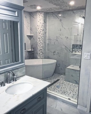 Local Remodeling Specalists - This was a second story master bathroom that really had a lot of room and potential for all sorts of different ideas. A large window for creativity, allowing us to guide the client to what turned out to be one of my favorite master bath remodels i have done yet. Getting rid of the tub, knocking down that wall that divided the existing shower from the tub was the clientes imagination so we brought exactly that into reality. Local Remodeling Specalists - This was a second story master bathroom that really had a lot of room and potential for all sorts of different ideas. A large window for creativity, allowing us to guide the client to what turned out to be one of my favorite master bath remodels i have done yet. Getting rid of the tub, knocking down that wall that divided the existing shower from the tub was the clientes imagination so we brought exactly that into reality.