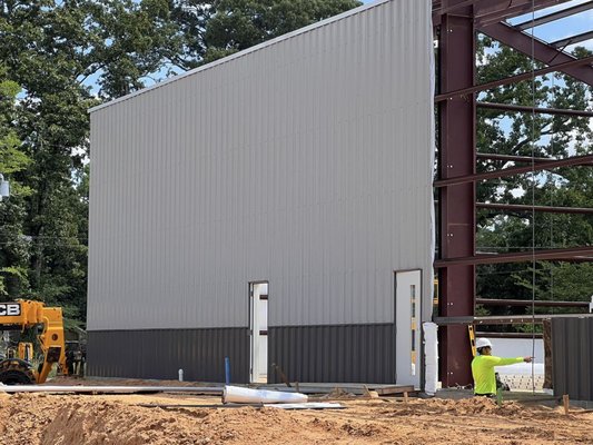 New Metal Building Project - In this project, we completed the concrete work, metal framing, paneling and roofing for a new building. New Metal Building Project - In this project, we completed the concrete work, metal framing, paneling and roofing for a new building.