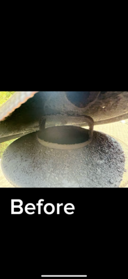 Before and After Clean - Before and After Being Cleaned
Your chimney cap is the first line of defense against water damage, animals, and debris—but like anything exposed to the elements, it needs regular cleaning to do its job.
This before-and-after project shows what happens when a chimney cap gets neglected: creosote buildup, rust, and even bird nests. These not only block proper airflow but can cause dangerous smoke backup or even chimney fires. After a thorough cleaning, the chimney cap is fully restored—allowing for safe ventilation, preventing water intrusion, and improving the overall function of the chimney system.
Regular cap maintenance also helps extend the lifespan of your entire chimney system. A blocked or corroded cap can allow rain, snow, and moisture to enter the flue, leading to costly repairs like damaged liners, bricks, or mortar. Cleaning removes corrosive creosote and clears out any nesting materials that animals may have brought in.
If your cap looks dark, clogged, or rusty—or if you notice unusual smoke patterns in your fireplace—it’s time to have it inspected and cleaned. Our CSIA-certified team can quickly restore it to working condition and help prevent more serious issues down the line.
Don’t wait for damage to show up inside your home—schedule a cap inspection and cleaning today. Before and After Clean - Before and After Being Cleaned
Your chimney cap is the first line of defense against water damage, animals, and debris—but like anything exposed to the elements, it needs regular cleaning to do its job.
This before-and-after project shows what happens when a chimney cap gets neglected: creosote buildup, rust, and even bird nests. These not only block proper airflow but can cause dangerous smoke backup or even chimney fires. After a thorough cleaning, the chimney cap is fully restored—allowing for safe ventilation, preventing water intrusion, and improving the overall function of the chimney system.
Regular cap maintenance also helps extend the lifespan of your entire chimney system. A blocked or corroded cap can allow rain, snow, and moisture to enter the flue, leading to costly repairs like damaged liners, bricks, or mortar. Cleaning removes corrosive creosote and clears out any nesting materials that animals may have brought in.
If your cap looks dark, clogged, or rusty—or if you notice unusual smoke patterns in your fireplace—it’s time to have it inspected and cleaned. Our CSIA-certified team can quickly restore it to working condition and help prevent more serious issues down the line.
Don’t wait for damage to show up inside your home—schedule a cap inspection and cleaning today.