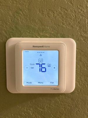 Thermostat Replacement - Upgrading to a smart thermostat is one of the easiest ways to improve comfort, energy efficiency, and control over your home’s heating and cooling system. We professionally replace outdated or malfunctioning thermostats with modern smart models that provide more accurate temperature control and convenient features.
This service includes proper installation, wiring verification, system testing, and full setup to ensure your thermostat works seamlessly with your HVAC equipment.
✅ Why Smart Thermostat Replacement is Recommended
✔ Improved Energy Efficiency – Smart thermostats automatically adjust settings to reduce wasted heating and cooling, helping lower monthly utility bills.
✔ Better Comfort & Temperature Control – More precise sensors keep your home at a consistent and comfortable temperature.
✔ Remote Access & Scheduling – Control your system from your phone, set custom schedules, and make adjustments anytime, anywhere.
✔ System Compatibility & Reliability – Replacing older thermostats prevents communication issues and ensures your HVAC system runs properly.
✔ Modern Features & Alerts – Receive maintenance reminders, filter change notifications, and performance alerts to prevent future breakdowns.
✔ Increased Home Value – Smart home upgrades like thermostats add convenience and appeal for homeowners.
Our goal is to make sure your new thermostat is installed correctly, programmed to your needs, and optimized for maximum comfort and efficiency. Thermostat Replacement - Upgrading to a smart thermostat is one of the easiest ways to improve comfort, energy efficiency, and control over your home’s heating and cooling system. We professionally replace outdated or malfunctioning thermostats with modern smart models that provide more accurate temperature control and convenient features.
This service includes proper installation, wiring verification, system testing, and full setup to ensure your thermostat works seamlessly with your HVAC equipment.
✅ Why Smart Thermostat Replacement is Recommended
✔ Improved Energy Efficiency – Smart thermostats automatically adjust settings to reduce wasted heating and cooling, helping lower monthly utility bills.
✔ Better Comfort & Temperature Control – More precise sensors keep your home at a consistent and comfortable temperature.
✔ Remote Access & Scheduling – Control your system from your phone, set custom schedules, and make adjustments anytime, anywhere.
✔ System Compatibility & Reliability – Replacing older thermostats prevents communication issues and ensures your HVAC system runs properly.
✔ Modern Features & Alerts – Receive maintenance reminders, filter change notifications, and performance alerts to prevent future breakdowns.
✔ Increased Home Value – Smart home upgrades like thermostats add convenience and appeal for homeowners.
Our goal is to make sure your new thermostat is installed correctly, programmed to your needs, and optimized for maximum comfort and efficiency.