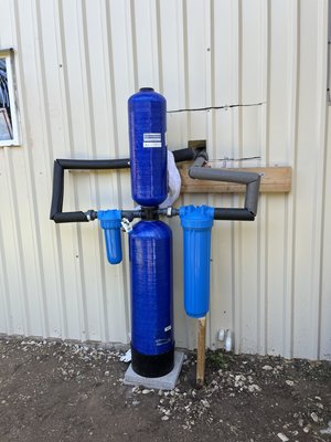 Filter installation - This was installed on a water line to improve water quality Filter installation - This was installed on a water line to improve water quality