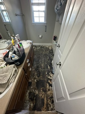 Flooring Remodel - Here is the before and after of a quick bathroom floor remodel done at the beginning of May. Flooring Remodel - Here is the before and after of a quick bathroom floor remodel done at the beginning of May.