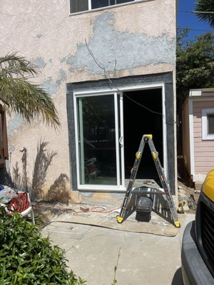 Stucco repair - This is a pic of stucco repair before and after Stucco repair - This is a pic of stucco repair before and after