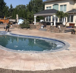 Patios, Decks and Masonry - We are a concrete contractor serving Philadelphia and metro area, Bucks-Mont, and parts of Burlington, Camden and Gloucester counties.
We specialize in residential stamped concrete and concrete flat work, including driveways and aprons, walkways and sidewalks, heated driveways and walkways, patios and porches, steps, pool decks, and retaining walls. We can customize designs to suit your needs!
Landscaping services include drainage and water management systems. We also install metal railings for patios and steps, indoors and out!
Reach out today for your free estimate
Office (610)628-4322
Cell (267)505-2747 Patios, Decks and Masonry - We are a concrete contractor serving Philadelphia and metro area, Bucks-Mont, and parts of Burlington, Camden and Gloucester counties.
We specialize in residential stamped concrete and concrete flat work, including driveways and aprons, walkways and sidewalks, heated driveways and walkways, patios and porches, steps, pool decks, and retaining walls. We can customize designs to suit your needs!
Landscaping services include drainage and water management systems. We also install metal railings for patios and steps, indoors and out!
Reach out today for your free estimate
Office (610)628-4322
Cell (267)505-2747