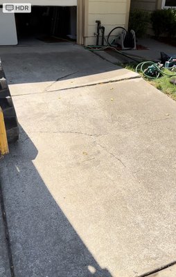 DRIVEWAY REPAIR - Here we have a tree roots lifting the clients driveway, in which we removed and replaced matching to all existing areas. We also left the bottom portion of the driveway per clients request as there was no damage in this section. DRIVEWAY REPAIR - Here we have a tree roots lifting the clients driveway, in which we removed and replaced matching to all existing areas. We also left the bottom portion of the driveway per clients request as there was no damage in this section.