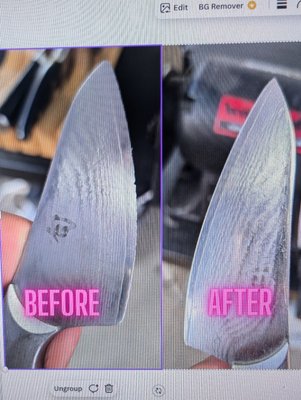 Artisanal knife sharpener. - I have a five-step sharpening process and test every single knife. I guarantee our quality of your money back. we take care of your knives as we would ours. our prices are between $6 and $12 for regular sharpening. We do Japanese, Western knives, kitchen and fabric shears and most handheld gardening tools. Artisanal knife sharpener. - I have a five-step sharpening process and test every single knife. I guarantee our quality of your money back. we take care of your knives as we would ours. our prices are between $6 and $12 for regular sharpening. We do Japanese, Western knives, kitchen and fabric shears and most handheld gardening tools.