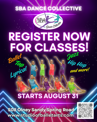 Register Now for Fall Classes! - Fall Classes Begin: Monday, August 31st! View our full 2026–27 class schedule and pre-register now at studioofballetarts.com. Register Now for Fall Classes! - Fall Classes Begin: Monday, August 31st! View our full 2026–27 class schedule and pre-register now at studioofballetarts.com.