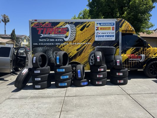 Mobile Tire Services - Call today for a free estimate! Whether you need mobile services for tire repair or replacement, brake change, lockout services or gas delivery we are here to help you! Mobile Tire Services - Call today for a free estimate! Whether you need mobile services for tire repair or replacement, brake change, lockout services or gas delivery we are here to help you!