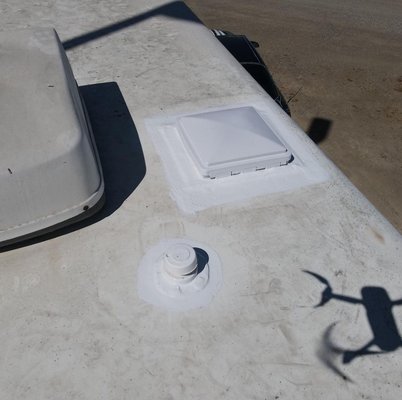 RV Roof Repairs - Yearly roof inspections are very important when you own an RV. These yearly roof inspections will provide you with an accurate update of the condition of your rubber roof so that you can make any repairs if needed. Often times all that is needed is a small repair or patch in a specific area. The following photos are from RVs that had leaks and called Xtreme Mobile Detailing. Both customers called about replacing the rubber roofs. Fortunately we were able to find the leaks and repair them with out having to replace the rubber roofs. Ignoring these repairs can lead to thousands of dollars of damages in the interior of your RV as well as costly roof repairs. Don’t wait until it’s too late. Call for a free no obligation roof inspection. We offer a comprehensive service menu for all of your RV rubber or fiberglass needs. RV Roof Repairs - Yearly roof inspections are very important when you own an RV. These yearly roof inspections will provide you with an accurate update of the condition of your rubber roof so that you can make any repairs if needed. Often times all that is needed is a small repair or patch in a specific area. The following photos are from RVs that had leaks and called Xtreme Mobile Detailing. Both customers called about replacing the rubber roofs. Fortunately we were able to find the leaks and repair them with out having to replace the rubber roofs. Ignoring these repairs can lead to thousands of dollars of damages in the interior of your RV as well as costly roof repairs. Don’t wait until it’s too late. Call for a free no obligation roof inspection. We offer a comprehensive service menu for all of your RV rubber or fiberglass needs.