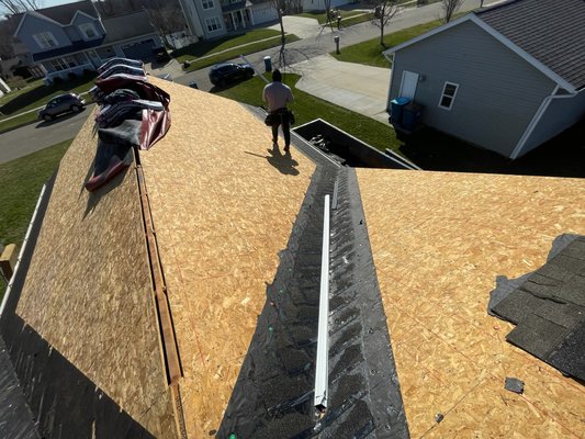 Roof Replacement: Battle Creek - This was a perfect example of someone replacing their roof before leaks cost her more money. We only replaced a small amount of OSB. Within another year or two, this customer would have paid a lot more for the same roof. Inflation & water damage can raise the cost by thousands. Roof Replacement: Battle Creek - This was a perfect example of someone replacing their roof before leaks cost her more money. We only replaced a small amount of OSB. Within another year or two, this customer would have paid a lot more for the same roof. Inflation & water damage can raise the cost by thousands.