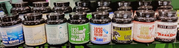 1836 Kratom - Full selection of 1836 Kratom. We absolutely love this company and everything they stand for so we carry exclusively 1836 Kratom for our powder and capsules. 1836 Kratom - Full selection of 1836 Kratom. We absolutely love this company and everything they stand for so we carry exclusively 1836 Kratom for our powder and capsules.