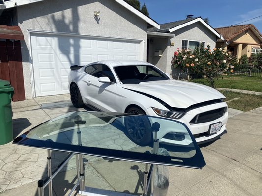Windshield replacement - Windshield was broken by a rock and we received the call to replace it and we did a good job for him Windshield replacement - Windshield was broken by a rock and we received the call to replace it and we did a good job for him