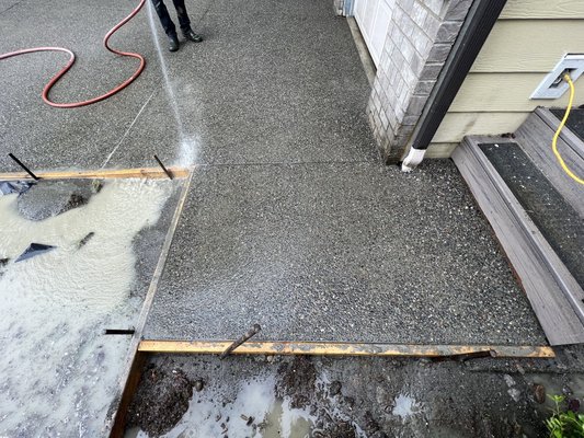 Driveway repair - We removed existing driveway. Then replaced with new one.