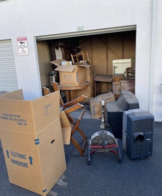 Storage Unit Cleanout - This person came to us in a rush to get a storage unit cleaned out same day. We showed up within the hour to give him a free estimate! The pictures show the before and after the cleanout. Among the heavy/bigger items, he had a box tv, two big couches and a love seat. We were able to accommodate his needs and get his storage unit completely cleaned out, swept and dumped all within the timeframe he needed! Storage Unit Cleanout - This person came to us in a rush to get a storage unit cleaned out same day. We showed up within the hour to give him a free estimate! The pictures show the before and after the cleanout. Among the heavy/bigger items, he had a box tv, two big couches and a love seat. We were able to accommodate his needs and get his storage unit completely cleaned out, swept and dumped all within the timeframe he needed!