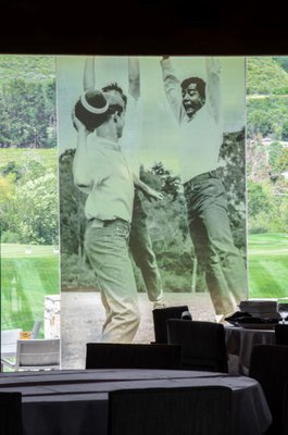 49ers Foundation Golden Getaway - We had been reached out by the San Francisco 49ers Foundation for a unique install at their event. They wanted a print on the windows to be subtle and also see-through. Our in house large format printing services makes the whole process of printed vinyl wraps a breeze for any event. 49ers Foundation Golden Getaway - We had been reached out by the San Francisco 49ers Foundation for a unique install at their event. They wanted a print on the windows to be subtle and also see-through. Our in house large format printing services makes the whole process of printed vinyl wraps a breeze for any event.