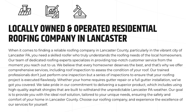 Residential Roofing - When it comes to finding a reliable roofing company in Lancaster County, particularly in the vibrant city of Lancaster PA, you need a skilled roofer who truly understands the roofing needs of the local homeowners. Our team of dedicated roofing experts specializes in providing top-notch customer service from the moment you reach out to us. We believe that every homeowner deserves the best, and that’s why we offer comprehensive services, including roof inspection to assess the condition of your roof. Our trained professionals don’t just perform one inspection but a series of inspections to ensure that your roofing project is executed flawlessly. Whether your home requires gutter repair or a full gutter installation, we’ve got you covered. We take pride in our commitment to delivering a superior product, which includes using high-quality asphalt shingles that are built to withstand the unpredictable Lancaster PA weather. Our goal is to provide you with the ideal roof solution, tailored to your unique needs, ensuring the safety and comfort of your home in Lancaster County. Choose our roofing company, and experience the excellence of our services for yourself. Residential Roofing - When it comes to finding a reliable roofing company in Lancaster County, particularly in the vibrant city of Lancaster PA, you need a skilled roofer who truly understands the roofing needs of the local homeowners. Our team of dedicated roofing experts specializes in providing top-notch customer service from the moment you reach out to us. We believe that every homeowner deserves the best, and that’s why we offer comprehensive services, including roof inspection to assess the condition of your roof. Our trained professionals don’t just perform one inspection but a series of inspections to ensure that your roofing project is executed flawlessly. Whether your home requires gutter repair or a full gutter installation, we’ve got you covered. We take pride in our commitment to delivering a superior product, which includes using high-quality asphalt shingles that are built to withstand the unpredictable Lancaster PA weather. Our goal is to provide you with the ideal roof solution, tailored to your unique needs, ensuring the safety and comfort of your home in Lancaster County. Choose our roofing company, and experience the excellence of our services for yourself.