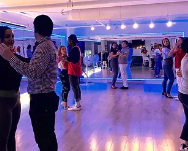 Group Dance Lessons - GROUP DANCE CLASSES
After private lessons, practice your new skills in a group setting. Leading, following and styling in new combinations each week.
The best part of dancing is always the social interactions, keeping the learning atmosphere fun and educational is our main goal. All of our group classes are designed to help you learn and reinforce fundamental steps and figures. Learning to dance "as" a group and "in" a group further develops your dance skills and grows your confidence.
We also encourage you to attend our Social Dance events and parties where you can further practice what you've learned. We hold our motto dear to our heart as it reflects our company beliefs: "Take A Class. Learn To Dance. Make New Friends" Group Dance Lessons - GROUP DANCE CLASSES
After private lessons, practice your new skills in a group setting. Leading, following and styling in new combinations each week.
The best part of dancing is always the social interactions, keeping the learning atmosphere fun and educational is our main goal. All of our group classes are designed to help you learn and reinforce fundamental steps and figures. Learning to dance "as" a group and "in" a group further develops your dance skills and grows your confidence.
We also encourage you to attend our Social Dance events and parties where you can further practice what you've learned. We hold our motto dear to our heart as it reflects our company beliefs: "Take A Class. Learn To Dance. Make New Friends"