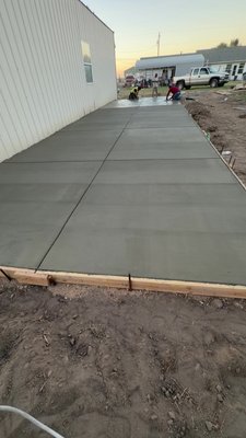 RV pad - We were able to sneak this Rv pad in before bad weather hits! Let us help
You with your concrete needs