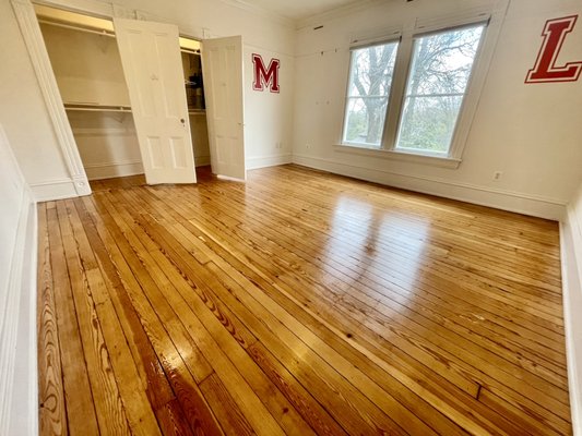 Old Heart Pine Floor Restoration - Bringing this 100+ year old Heart Pine floors back to life! Completed repairs using reclaimed heart pine flooring. Floors are their true natural color finished with commercial grade water base finish. Old Heart Pine Floor Restoration - Bringing this 100+ year old Heart Pine floors back to life! Completed repairs using reclaimed heart pine flooring. Floors are their true natural color finished with commercial grade water base finish.