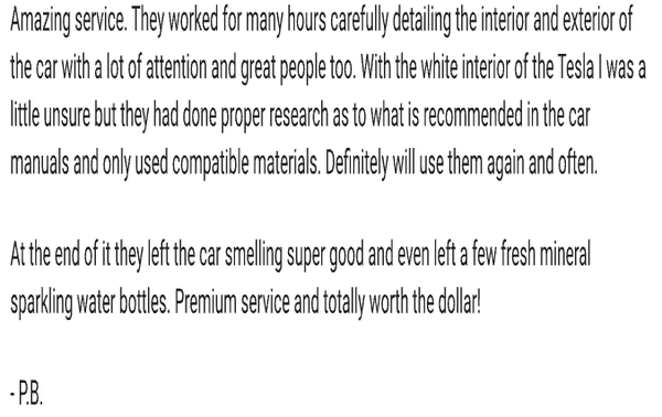 Check out our testimonials from our loyal customers! - Our customers are saying great things about our services!!