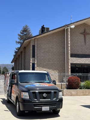 Baptist Church A/C Maintenance - This was an 18 unit A/C Maintenance call and a 2 day job. An A/C maintenance service is a preventive tune-up designed to ensure that your air conditioning system operates efficiently, safely, and reliably. We washed all the condensers, filters, checked all the electrical components, and replaced a few condenser fan motors and capacitors. We also provide other recommendations if its really necessary. A lot of the times just because a unit looks old doesn't mean you have to replace it. Some places hardly use the units either because its a second home, the area you live at temperatures are different, or like this place its a church and only meet 2-3x a week. Baptist Church A/C Maintenance - This was an 18 unit A/C Maintenance call and a 2 day job. An A/C maintenance service is a preventive tune-up designed to ensure that your air conditioning system operates efficiently, safely, and reliably. We washed all the condensers, filters, checked all the electrical components, and replaced a few condenser fan motors and capacitors. We also provide other recommendations if its really necessary. A lot of the times just because a unit looks old doesn't mean you have to replace it. Some places hardly use the units either because its a second home, the area you live at temperatures are different, or like this place its a church and only meet 2-3x a week.