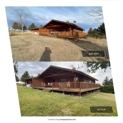 Deck Stain and new roof. - This home got a complete deck stain and new roof. Really makes a difference! They also installed a new roof on this home. Deck Stain and new roof. - This home got a complete deck stain and new roof. Really makes a difference! They also installed a new roof on this home.