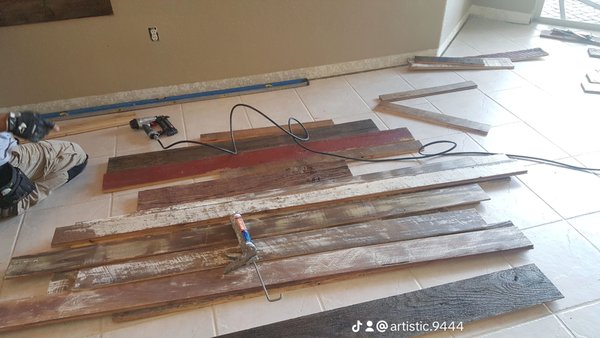 Accent wall - Turning planks into masterpieces one step at a time. Accent wall - Turning planks into masterpieces one step at a time.