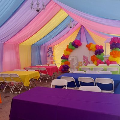 party of kids - jumper 11x11 carpa con draping party of kids - jumper 11x11 carpa con draping