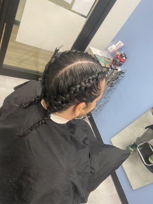 Different hair braiding styles available - Hi This is Braids by Rodney I provide customized braids and parts such as hearts zigzag full head grid  wig braid down hair twist.