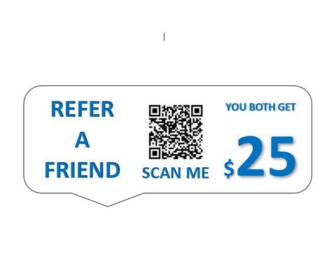 $25 Each When Refer a Friend - 1. Scan QR code.
2. Claim your $25 gift card.
3. Sign in your account, and get your referral code.
4. Send it to your friends.
You can do this no limits. So you could get $25 gift card for each referral.
Reward would be paid immediately when they booked. $25 Each When Refer a Friend - 1. Scan QR code.
2. Claim your $25 gift card.
3. Sign in your account, and get your referral code.
4. Send it to your friends.
You can do this no limits. So you could get $25 gift card for each referral.
Reward would be paid immediately when they booked.